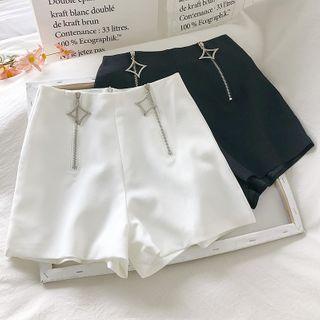 Double Zip High-waist Shorts