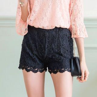 Embroidered Lace Shorts
