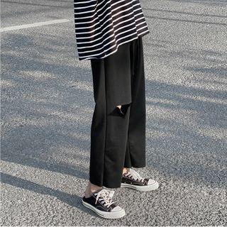 Drawstring Ripped Sweatpants