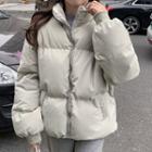 Thermal Plain Stand-collar Cotton Jacket