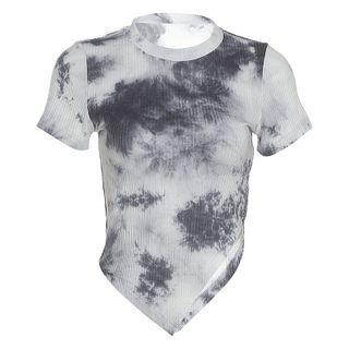 Tie-dyed Short-sleeve Crop Top