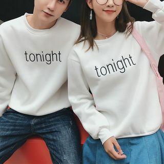 Couple Matching Letter Long-sleeve Sweatshirt
