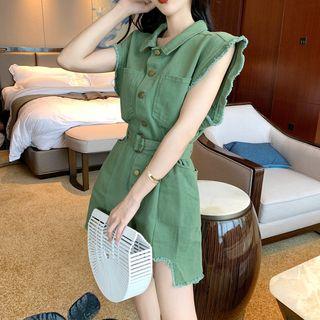 Tie Waist Sleeveless Playsuit