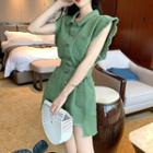 Tie Waist Sleeveless Playsuit
