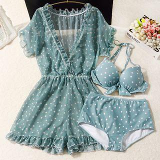Set: Dotted Bikini + Playsuit