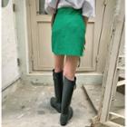 Linen H-line Mini Skirt