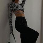 Open Back Long-sleeve Crop Top (various Design)