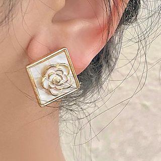 Flower Square Alloy Earring