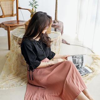 Beribboned Elbow-sleeve M Lange T-shirt