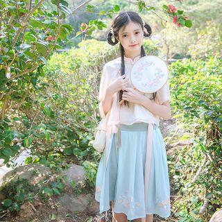 Gradient Long Sleeve Cheongsam Top