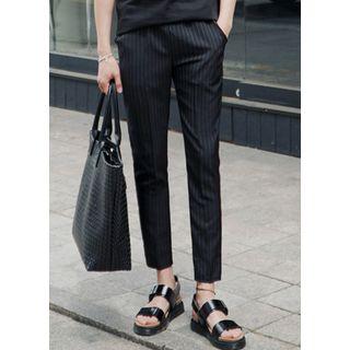 Band-waisted Striped Pants
