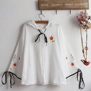 Linen Button-up Hoodie