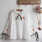 Linen Button-up Hoodie