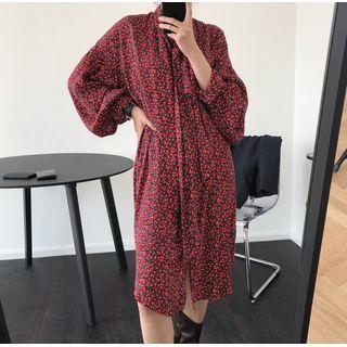 Long Sleeve Floral Print Maxi Dress
