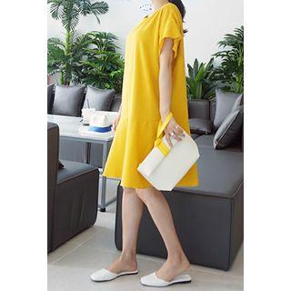 Linen Blend Short-sleeve Dress