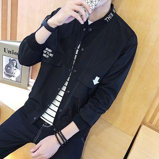 Stand-collar Letter Jacket