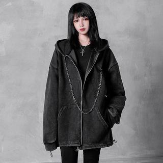 Chained Hooded Zip Jacket