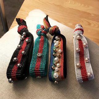 Bead Striped Hair Tie