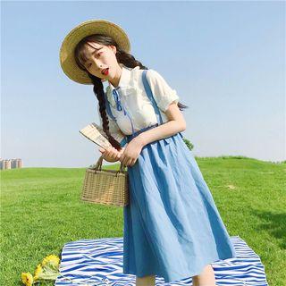 Short-sleeve Shirt / A-line Jumper Skirt