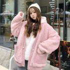 Fleece Button Jacket Pink - One Size