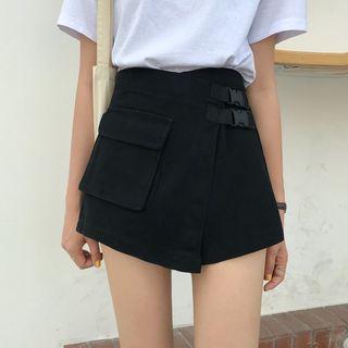 High-waist Cargo A-line Skort