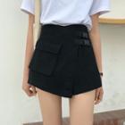 High-waist Cargo A-line Skort
