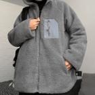Couple Matching Hooded Fleece Zip Jacket