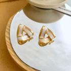 Sterling Silver Triangle Ear Stud / Clip-on Earring