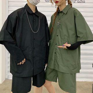 Elbow-sleeve Shirt / Shorts / Set