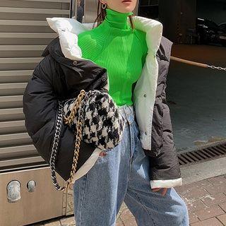 Two-tone Padded Zip Jacket / Coat