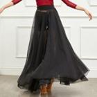 Dance Midi A-line Chiffon Skirt