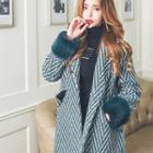 Pattern Tweed Coat