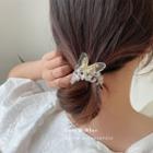 Rhinestone Butterfly Coil Hair Tie As Shown In Figure - One Size