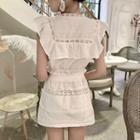 Lace Slim-fit Top / Mini Skirt
