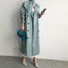 Epaulet Wide-lapel Trench Coat With Belt