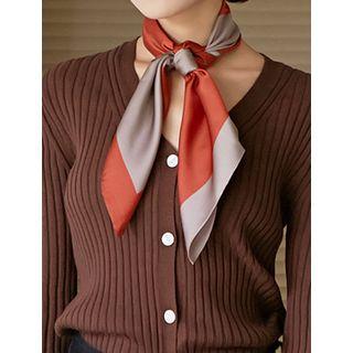 Two-tone Silk Square Scarf