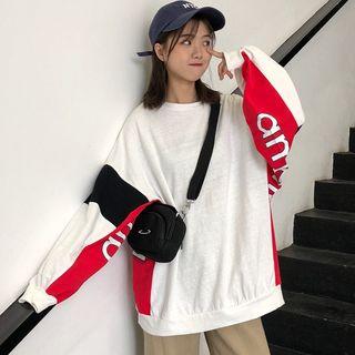 Color Block Letter Sweatshirt