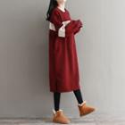 Color Block Midi Sweatshirt Dress