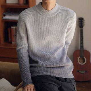 Mock Neck Gradient Sweater