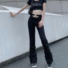 High Waist Cut-out Skinny-fit Pants