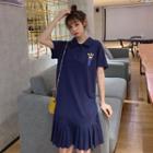 Torch Printed Short-sleeve Polo Dress