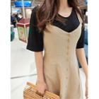 Plain Short-sleeve T-shirt / Miid Jumper Dress