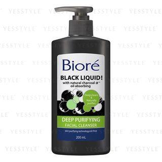 Kao - Biore Black Liquid Deep Purifying Facial Cleanser 200ml