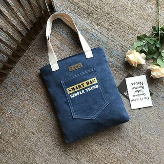 Stitched Lettering Shopper Bag