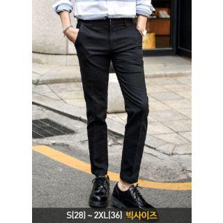 Flat-front Tapered Chino Pants