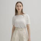 Boatneck Pleated Top