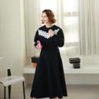 Laced Top & Flared Skirt Sweatsuit Set
