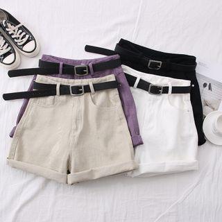 High-waist Denim Wide Shorts