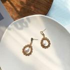 Faux Pearl Drop Earring 1 Pair - S925 Silver Needle Stud Earrings - One Size