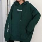 Lettering Long Sleeve Oversized Hoodie